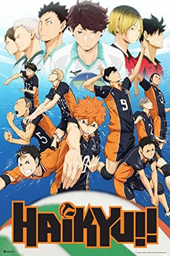 Poster featuring the cast of the anime Haikyuu!